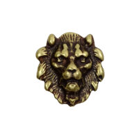 Löwenkopf - Niete - Zierniete - Metall - Altgold – Bild 3
