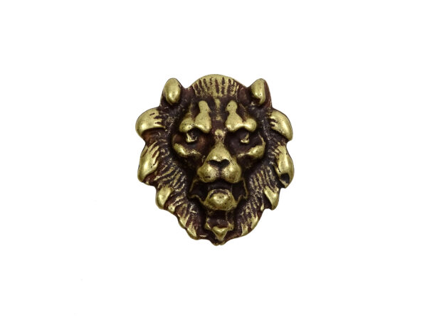 Löwenkopf - Niete - Zierniete - Metall - Altgold – Bild 3