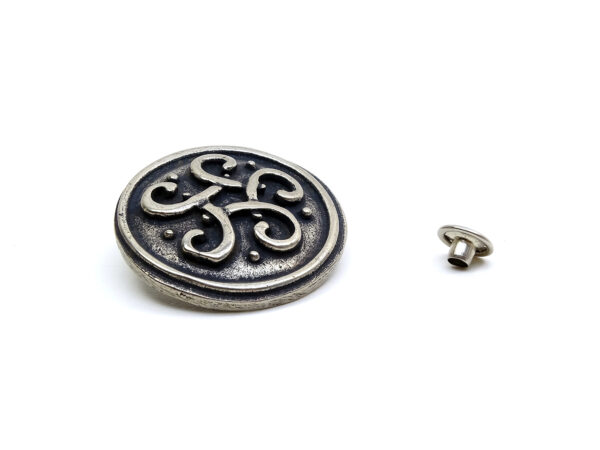 Keltischer Knoten - Niete - Zierniete - Metall - Altsilber