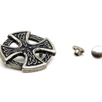 Keltenkreuz - Niete - Zierniete - Metall - Altsilber