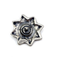 Stern Sirius - Niete - Zierniete - Metall - Altsilber – Bild 2