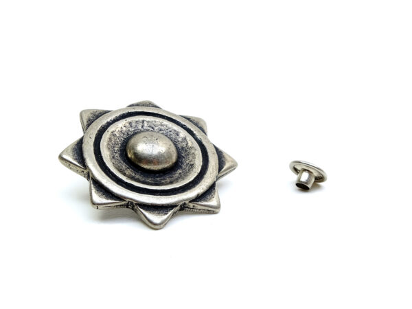 Stern Sirius - Niete - Zierniete - Metall - Altsilber