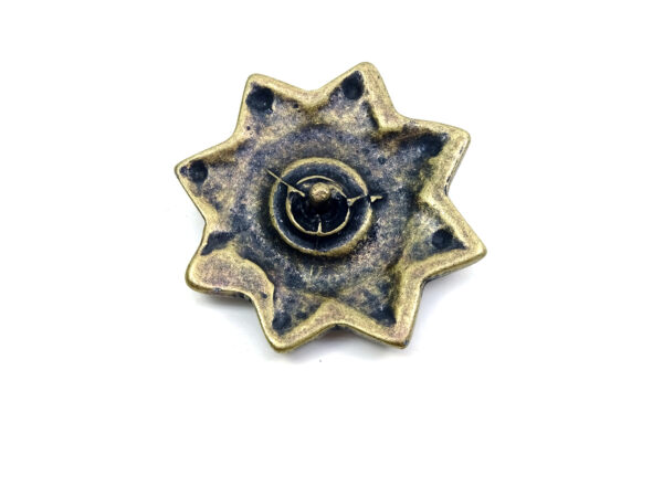 Stern Sirius - Niete - Zierniete - Metall - Altgold – Bild 2