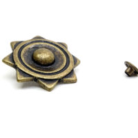 Stern Sirius - Niete - Zierniete - Metall - Altgold