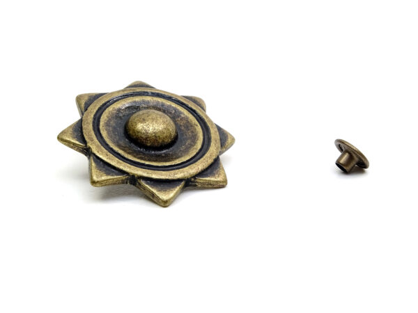 Stern Sirius - Niete - Zierniete - Metall - Altgold