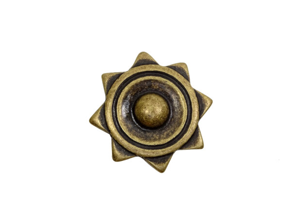 Stern Sirius - Niete - Zierniete - Metall - Altgold – Bild 3