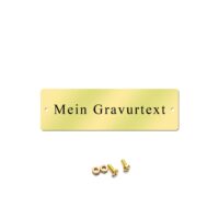 Messingschild 50x15mm - Gravur - Gelocht mit Schrauben – Bild 2