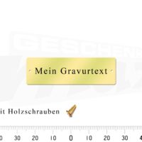Messingschild 50x15mm - Gravur - Gelocht mit Schrauben – Bild 5