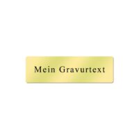 Messingschild 50x15mm - Gravur - Selbstklebend