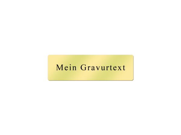 Messingschild 50x15mm - Gravur - Selbstklebend