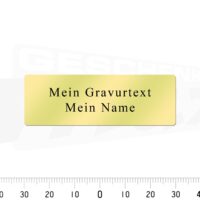Messingschild 60x20mm - Gravur - Selbstklebend – Bild 3