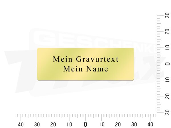 Messingschild 60x20mm - Gravur - Selbstklebend – Bild 3