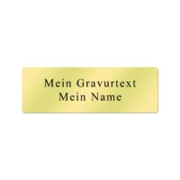 Messingschild 60x20mm - Gravur - Selbstklebend
