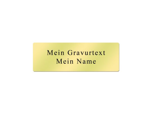Messingschild 60x20mm - Gravur - Selbstklebend