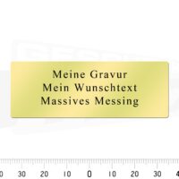 Messingschild 70x25mm - Gravur - Selbstklebend – Bild 3