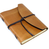 Leder Gästebuch Box OX Caramel A4 – Bild 2