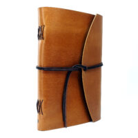Leder Gästebuch Box OX Caramel A4 – Bild 5