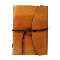Leder Gästebuch Box OX Caramel A4