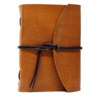 Leder Gästebuch Box OX Caramel A5