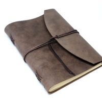 Leder Gästebuch Box OX Cocoa A4 – Bild 2