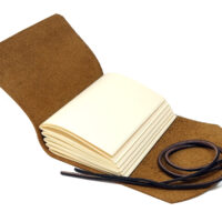 Leder Gästebuch Box OX Caramel A6 – Bild 6