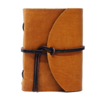 Leder Gästebuch Box OX Caramel A6