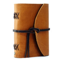 Leder Gästebuch Box OX Caramel A6 – Bild 4