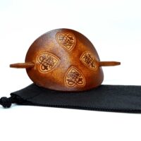 Vickys World Leder Haarspange - OX Antique Lion Celtic Hearts – Bild 4
