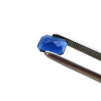 Schmuckstein - Cabochon Achteck facettiert - 10x13 mm - Blau - Saphirfarben – Bild 2
