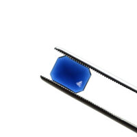 Schmuckstein - Cabochon Achteck facettiert - 12x16 mm - Blau - Saphirfarben – Bild 4