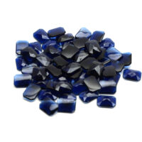 Schmuckstein - Cabochon Achteck facettiert - 12x16 mm - Blau - Saphirfarben – Bild 5