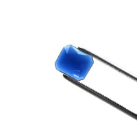 Schmuckstein - Cabochon Achteck facettiert - 13,5 x16 mm - Blau - Saphirfarben – Bild 2