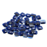 Schmuckstein - Cabochon Achteck facettiert - 13,5 x16 mm - Blau - Saphirfarben – Bild 5