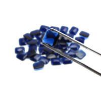 Schmuckstein - Cabochon Achteck facettiert - 13,5 x16 mm - Blau - Saphirfarben – Bild 6