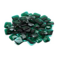 Schmuckstein - Cabochon Achteck facettiert - 13,5 x16 mm - Grün - Smaragdfarben – Bild 3