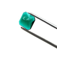 Schmuckstein - Cabochon Achteck facettiert - 13,5 x16 mm - Grün - Smaragdfarben – Bild 2
