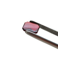 Schmuckstein - Cabochon Achteck facettiert - 10x13 mm - Rot - Rubinfarben – Bild 4