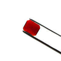 Schmuckstein - Cabochon Achteck facettiert - 13,5 x16 mm - Rot - Rubinfarben – Bild 4