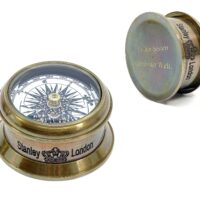 Runder Messing Kompass mit Glasdeckel - Antik Look – Bild 5