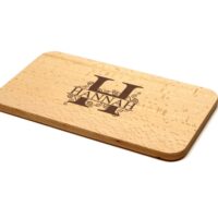 Frühstücksbrettchen - Schneidebrett Buche - Mit Monogramm & Name - Personalisierbar - 22,5 x 12,5 x 1,2 – Bild 3