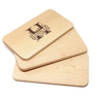 Frühstücksbrettchen - Schneidebrett Buche - Mit Monogramm & Name - Personalisierbar - 22,5 x 12,5 x 1,2 – Bild 2