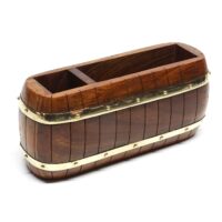 Maritime Stiftebox Zettelbox Holz und Messing - Personalisierbar – Bild 4