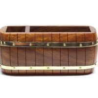 Maritime Stiftebox Zettelbox Holz und Messing - Personalisierbar – Bild 6