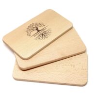 Frühstücksbrettchen - Schneidebrett Buche - Für Paare - Tree of Life - Personalisierbar - 22,5 x 12,5 x 1,2 – Bild 2