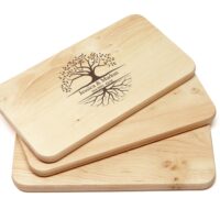 Frühstücksbrettchen - Schneidebrett Erle - Für Paare - Tree of Life - Personalisierbar - 22,5 x 12,5 x 1,2 – Bild 2