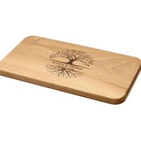 Frühstücksbrettchen - Schneidebrett Kern-Buche - Für Paare - Tree of Life - Personalisierbar - 22,5 x 12,5 x 1,2 – Bild 2