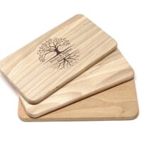 Frühstücksbrettchen - Schneidebrett Kern-Buche - Für Paare - Tree of Life - Personalisierbar - 22,5 x 12,5 x 1,2 – Bild 4