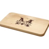 Frühstücksbrettchen - Schneidebrett Erle - Mit Monogramm & Name - Personalisierbar - 22,5 x 12,5 x 1,2 – Bild 2