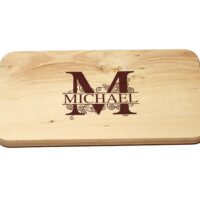 Frühstücksbrettchen - Schneidebrett Erle - Mit Monogramm & Name - Personalisierbar - 22,5 x 12,5 x 1,2 – Bild 4