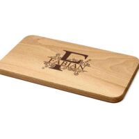 Frühstücksbrettchen - Schneidebrett Kern Buche - Mit Monogramm & Name - Personalisierbar - 22,5 x 12,5 x 1,2 – Bild 4